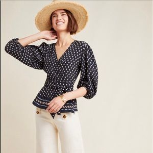 Faithful the Brand Wrap Blouse Medium